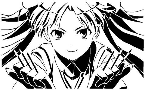 Kuroko Shirai stencil