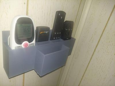 Mountable Remote Caddy / Organizer (with Cell Phone holder)