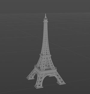 3D digital model of the Eiffel Tower