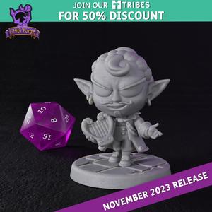 Male Elf Bard - Chibi Forge