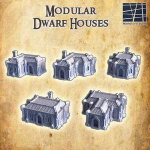 Dwarf Houses - Tabletop Terrain - 28 MM