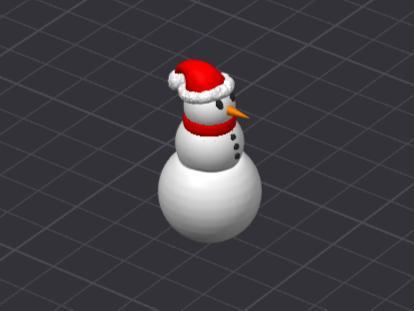 V2 Snowman with Santa Hat