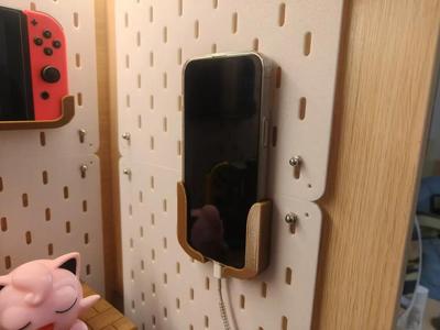 IKEA Pegboard Phone Holder (3mm thick)