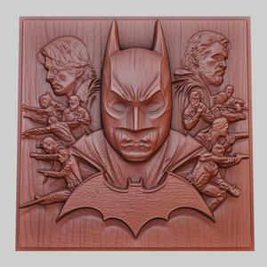 Batman Begins 3d printer relief medallion obj stl