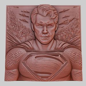 Man of Steel 3d printer relief medallion obj stl