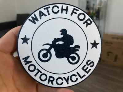 Watch for motorcycles coaster