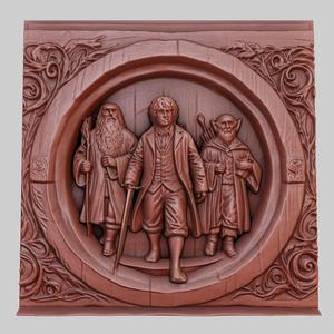 The Hobbit 3d printer relief medallion obj stl