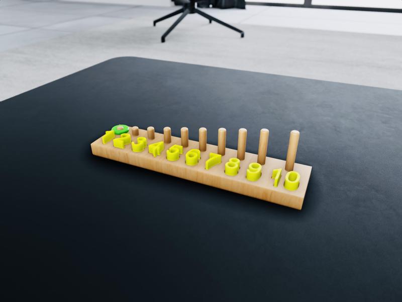 Number Tray - Montessori Toy