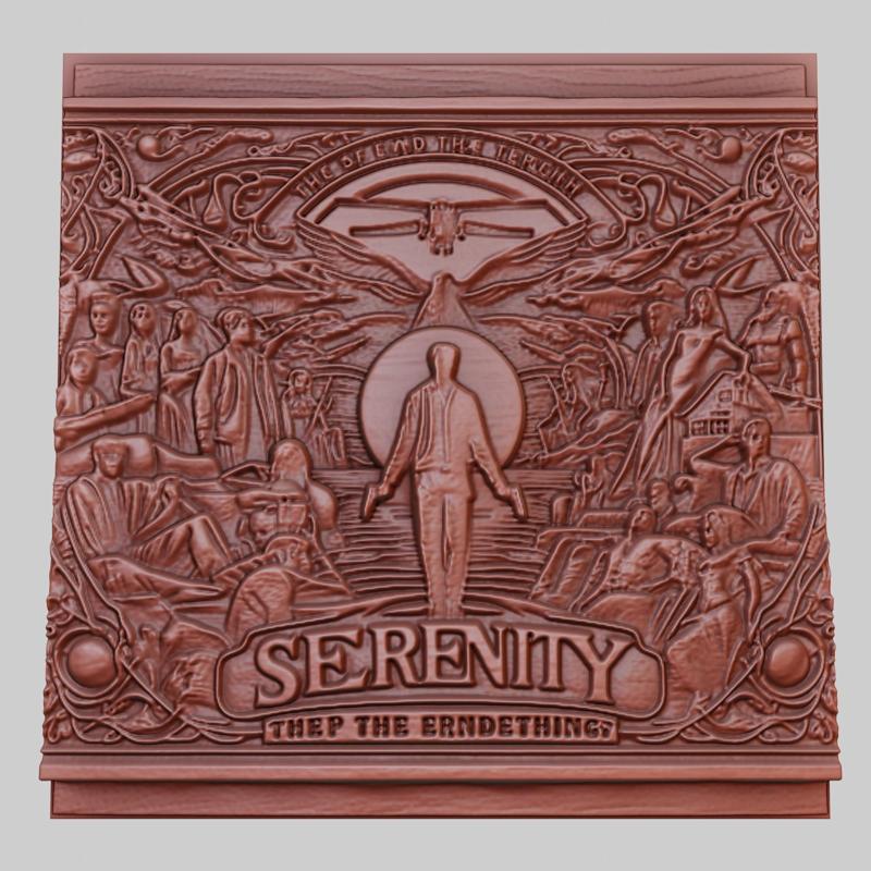Serenity 3d printer relief medallion obj stl