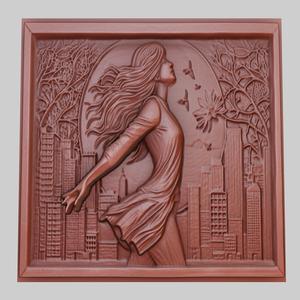 Her 3d printer relief medallion obj stl