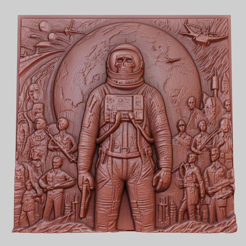The Day the Earth Stood Still 3d printer relief medallion obj stl