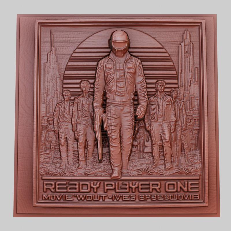 Ready Player One 3d printer relief medallion obj stl