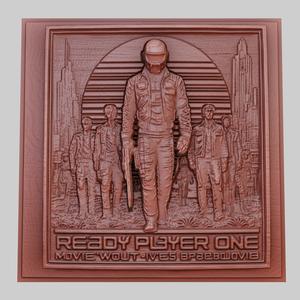 Ready Player One 3d printer relief medallion obj stl