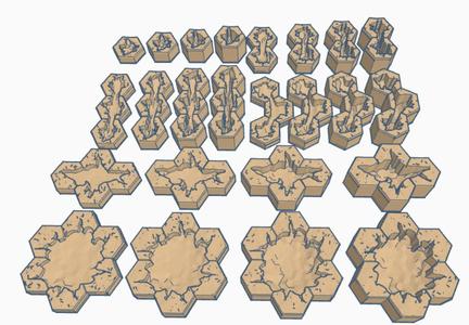 Open Chasm Hill Set Hex Map Scale
