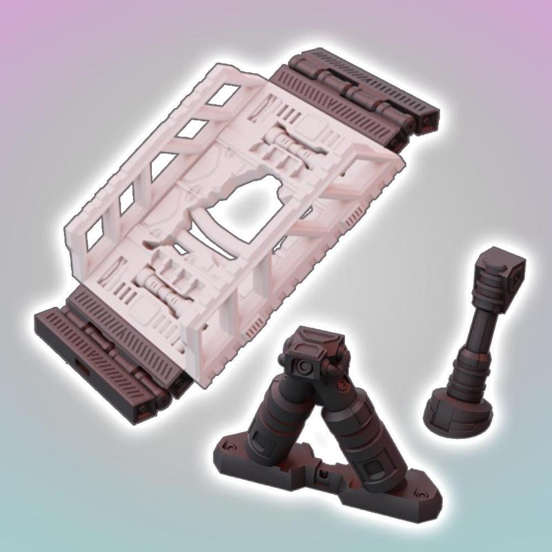 Flatline City - Walkway Hinges & Gantry Stilts (OpenLock Compatible)