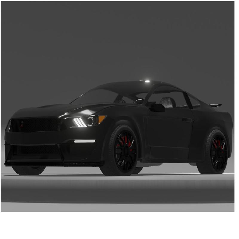 Black Ford Shelby Mustang gt350 2021 3d model 3D model