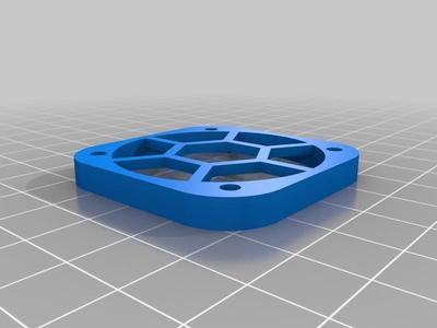 40mm Fan shroud. Tappable for 3m screws. hex window