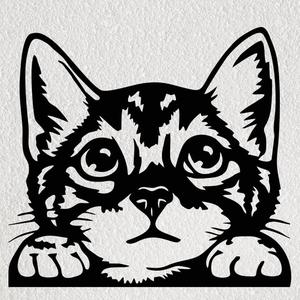 CAT WATCHING WALL ART 2D DECORATION