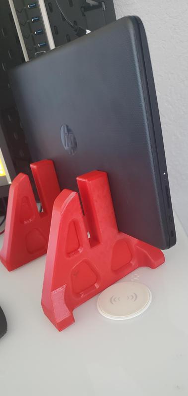 Vertical laptop and tablet stand