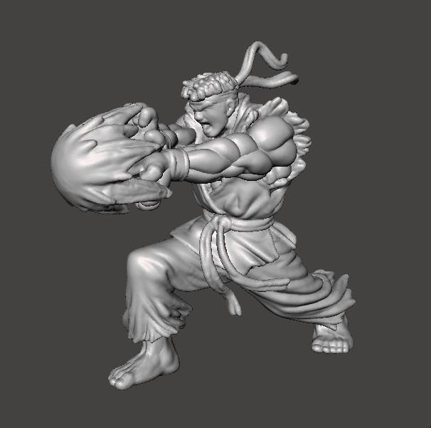 RYU HADOUKEN MINIATURE MODEL FIGURE FOR FANTASY GAMES RPG DND