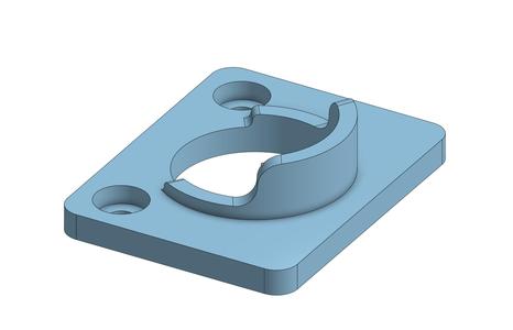 PVC Tube mounting bracket (Parametric)