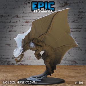 Brown Dragon Flying ‧ DnD Miniature ‧ Tabletop Miniatures ‧ Gaming Monster ‧ 3D Model ‧ RPG ‧ DnDminis ‧ STL FILE