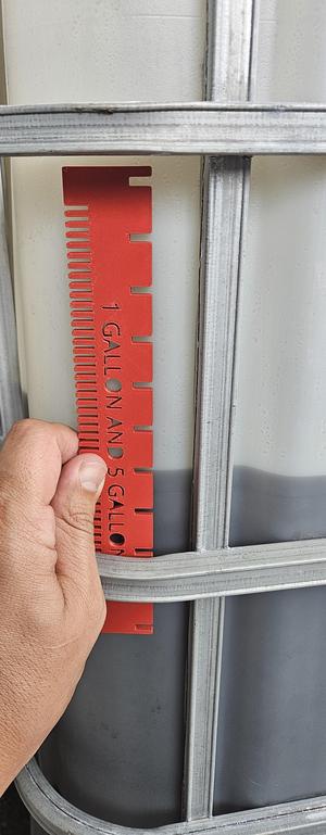 IBC 'tote' 270 gallon measuring device