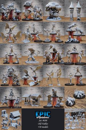 Old Fables Set ‧ DnD Miniature ‧ Tabletop Miniatures ‧ Gaming Monster ‧ 3D Model ‧ RPG ‧ DnDminis ‧ STL FILE