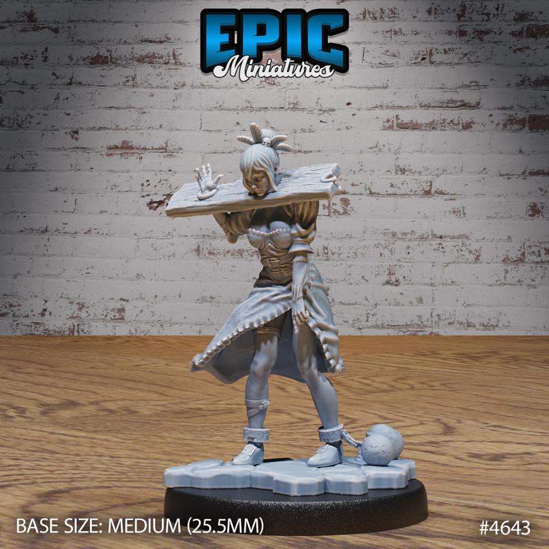 Captured Witch ‧ DnD Miniature ‧ Tabletop Miniatures ‧ Gaming Monster ‧ 3D Model ‧ RPG ‧ DnDminis ‧ STL FILE