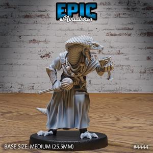 Serpent Folk Noble ‧ DnD Miniature ‧ Tabletop Miniatures ‧ Gaming Monster ‧ 3D Model ‧ RPG ‧ DnDminis ‧ STL FILE