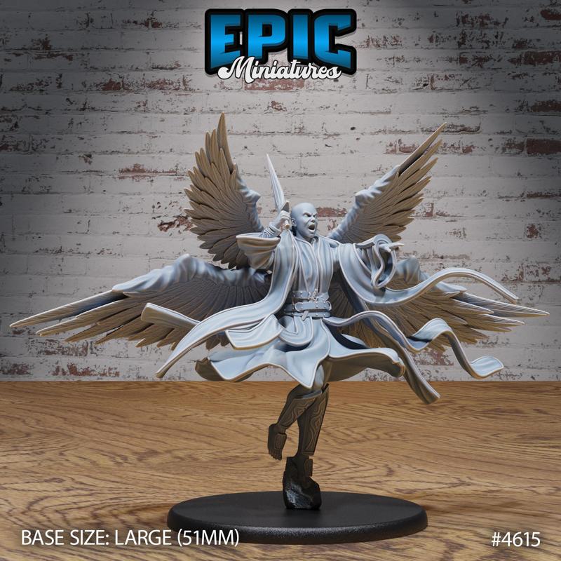 Planetar Angel Jump ‧ DnD Miniature ‧ Tabletop Miniatures ‧ Gaming Monster ‧ 3D Model ‧ RPG ‧ DnDminis ‧ STL FILE