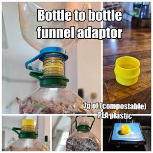 Ecobrick Bottle-to-Bottle funnel adaptor