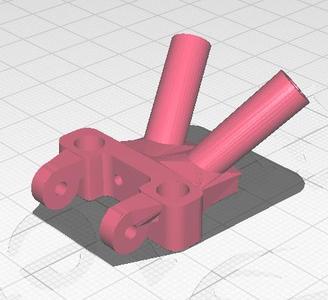 Quadmula Siren F5 Dual Tubed Antenna Mount w/ 2.4 Antenna Mount