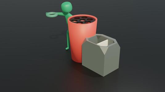 pencil/pen/paintbrush stand.