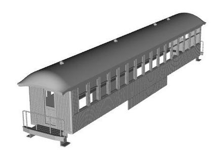 Barnum and Bailey Sleeper/Dormitory cars (16 window version) 1/43 scale