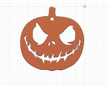 Halloween pumpkin keychain