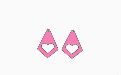 earrings heart keychain necklace