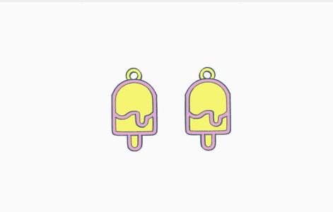 ice cream earring key ring pendant charm earring