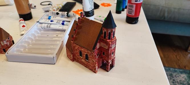 Mini Church Model Christmas Tree Ornament