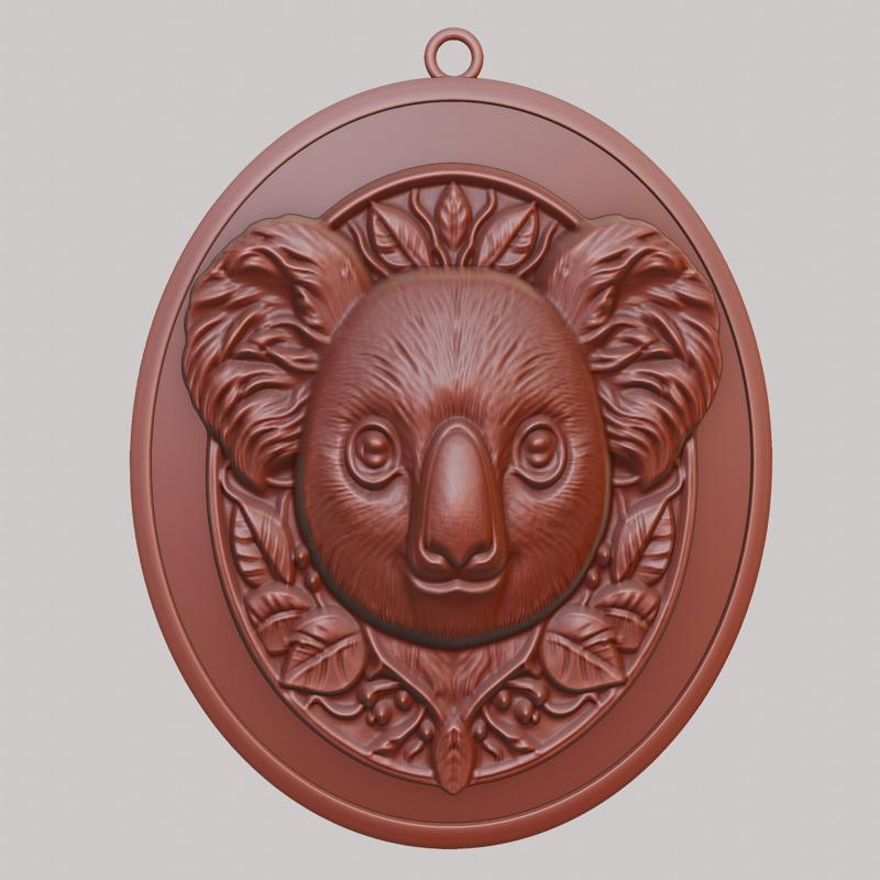 Koala Animal Necklace Koala Animal Pendant for CNC Router Laser & 3D Printer