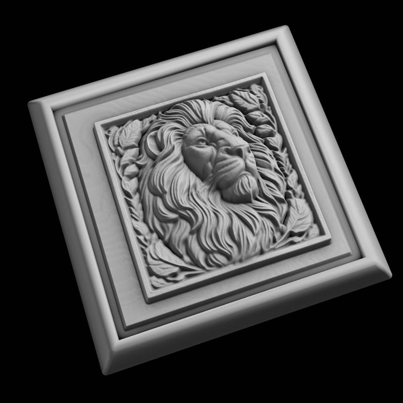 Lion Animal 3D Model for CNC Router Laser & 3D Printer