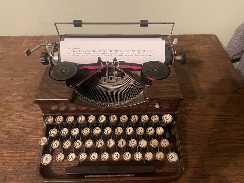 Replacement Royal typewriter rollers