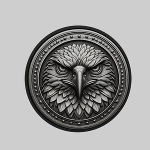 Hawk Animal Head Hawk Animal Medallion for CNC Router Laser & 3D Printer