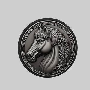 Horse Animal Head Horse Animal Medallion for CNC Router Laser & 3D Printer