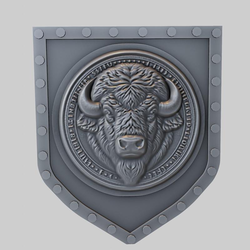 Buffalo Animal Wall Buffalo Animal Bust for CNC Router Laser & 3D Printer