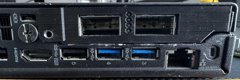 Thinkcentre Tiny Rear Panel for Mellanox Connectx-3 Dual Infiniband