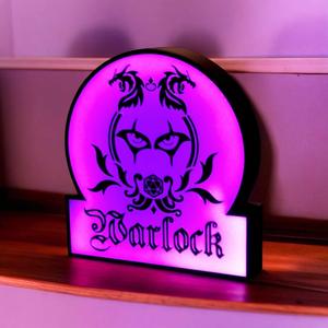Warlock RPG Class LED lightbox