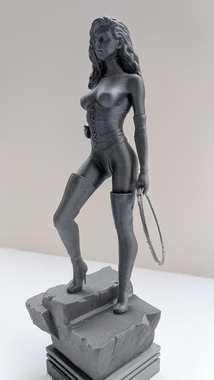 Female huntress statue