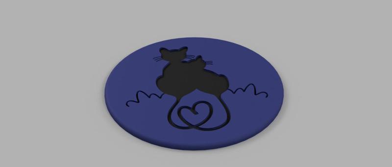 Cat love - Coaster