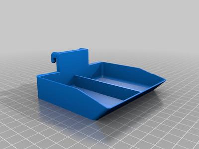 Tray for Skadis with divider